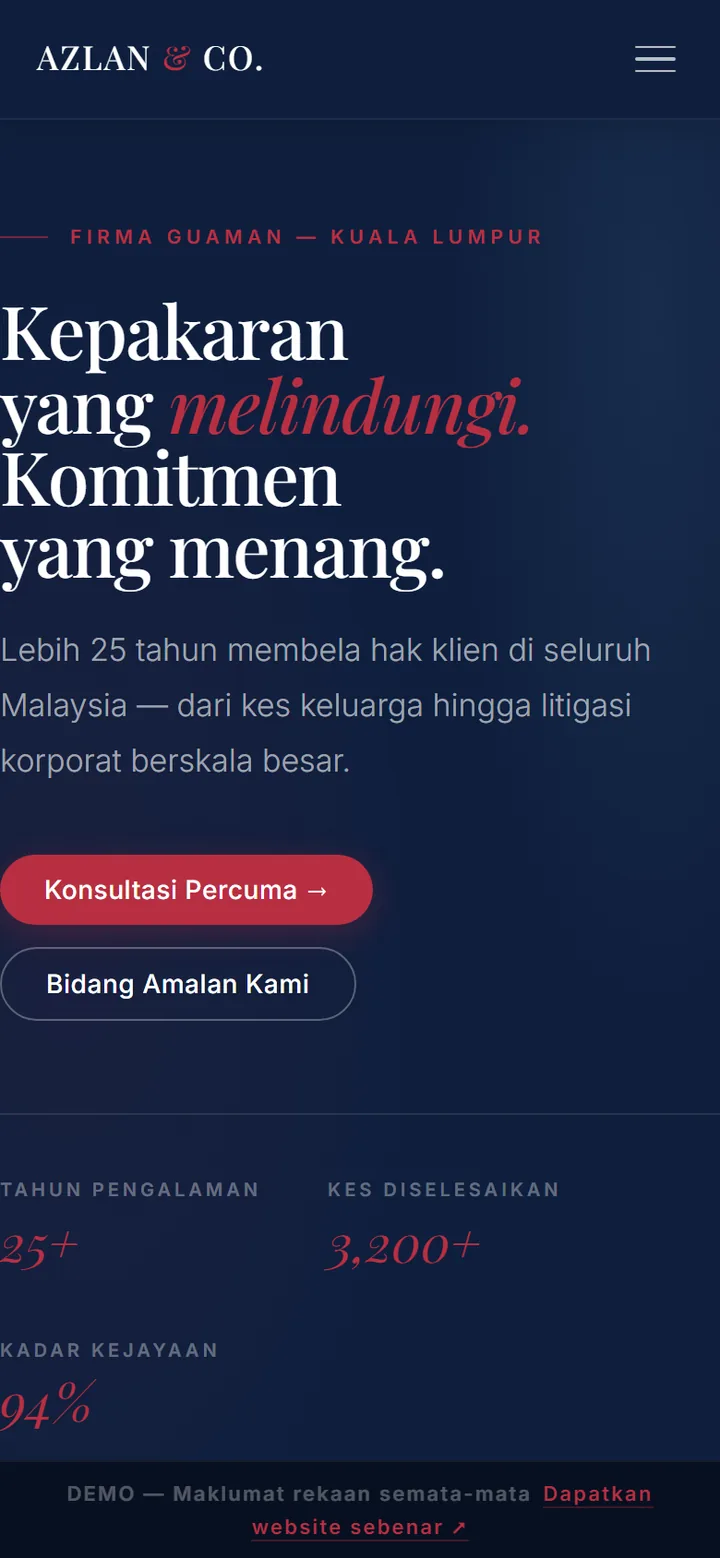 Tangkapan skrin laman AZLAN & CO.