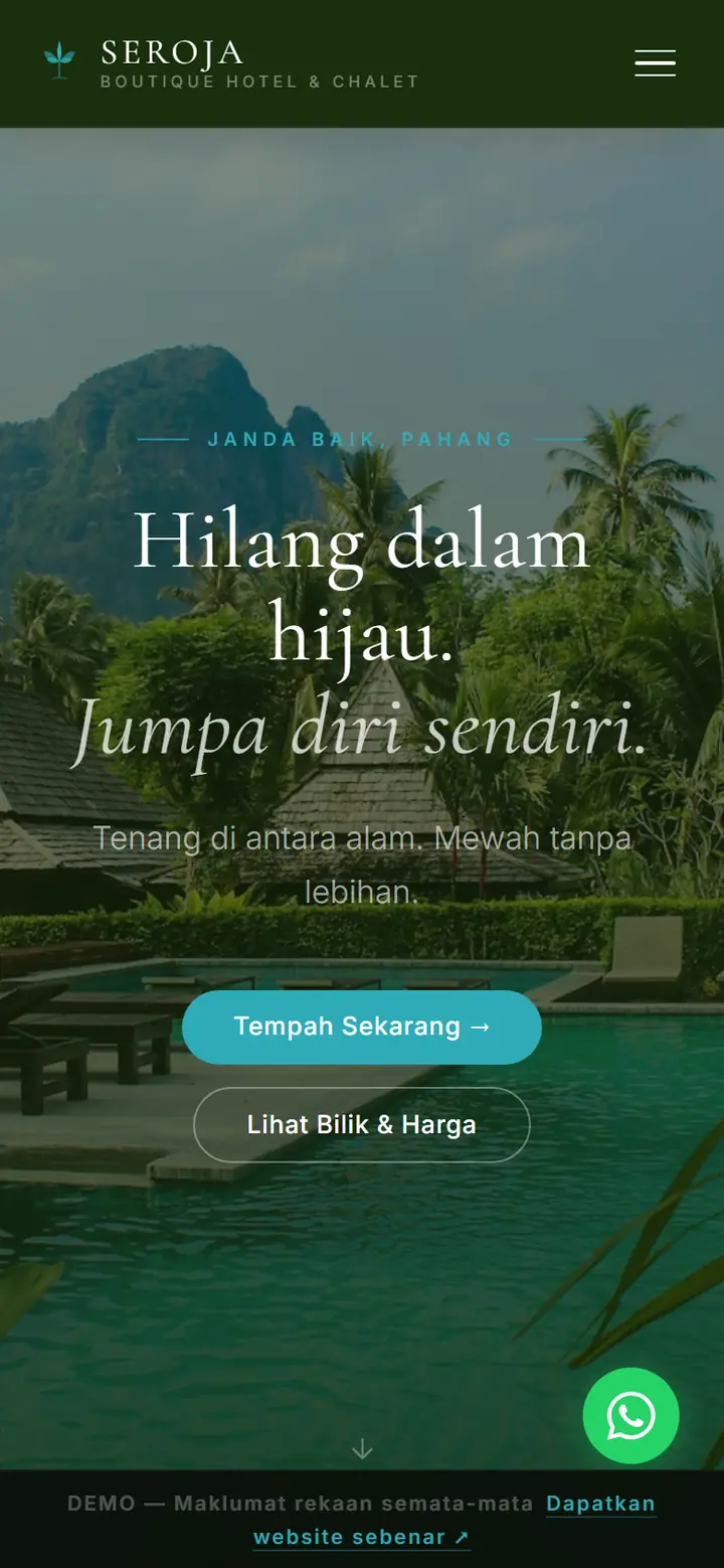 Tangkapan skrin laman SEROJA