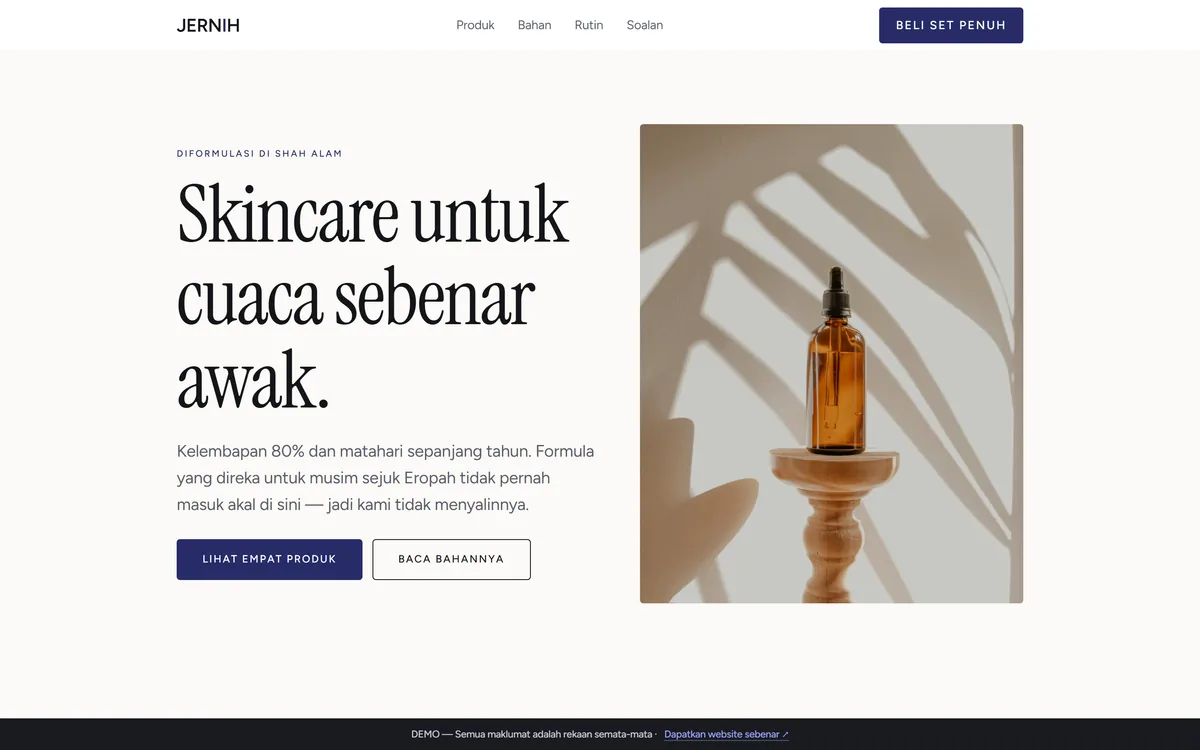 Tangkapan skrin laman JERNIH